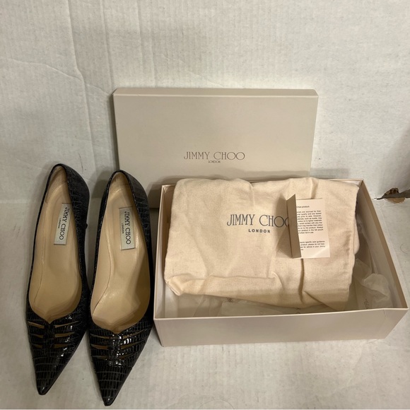 JIMMY CHOO Embossed Lizard Pumps - Picture 12 of 16